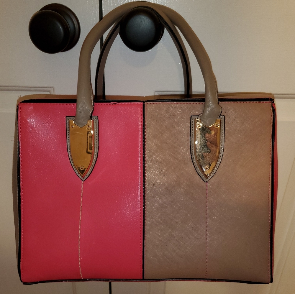 Color block box purse